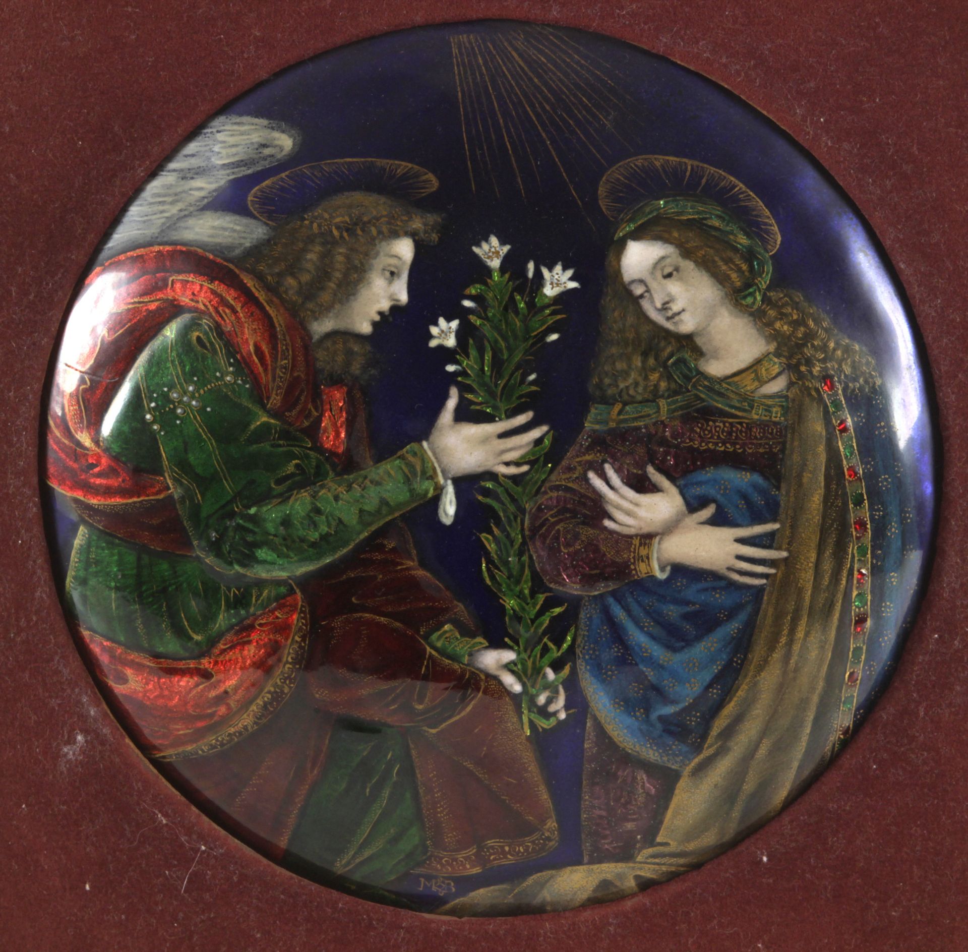 A 19th century devotional plaque in Limoges enamel