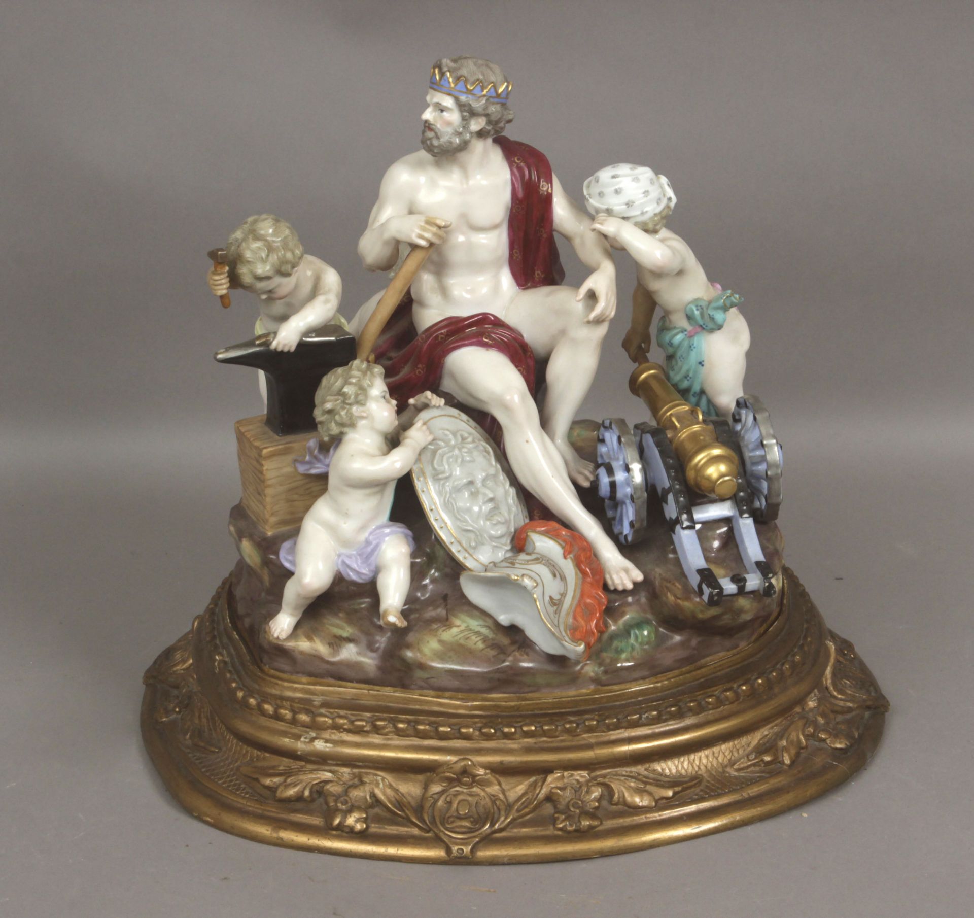 A 19th century mythological scene in Meissen porcelain