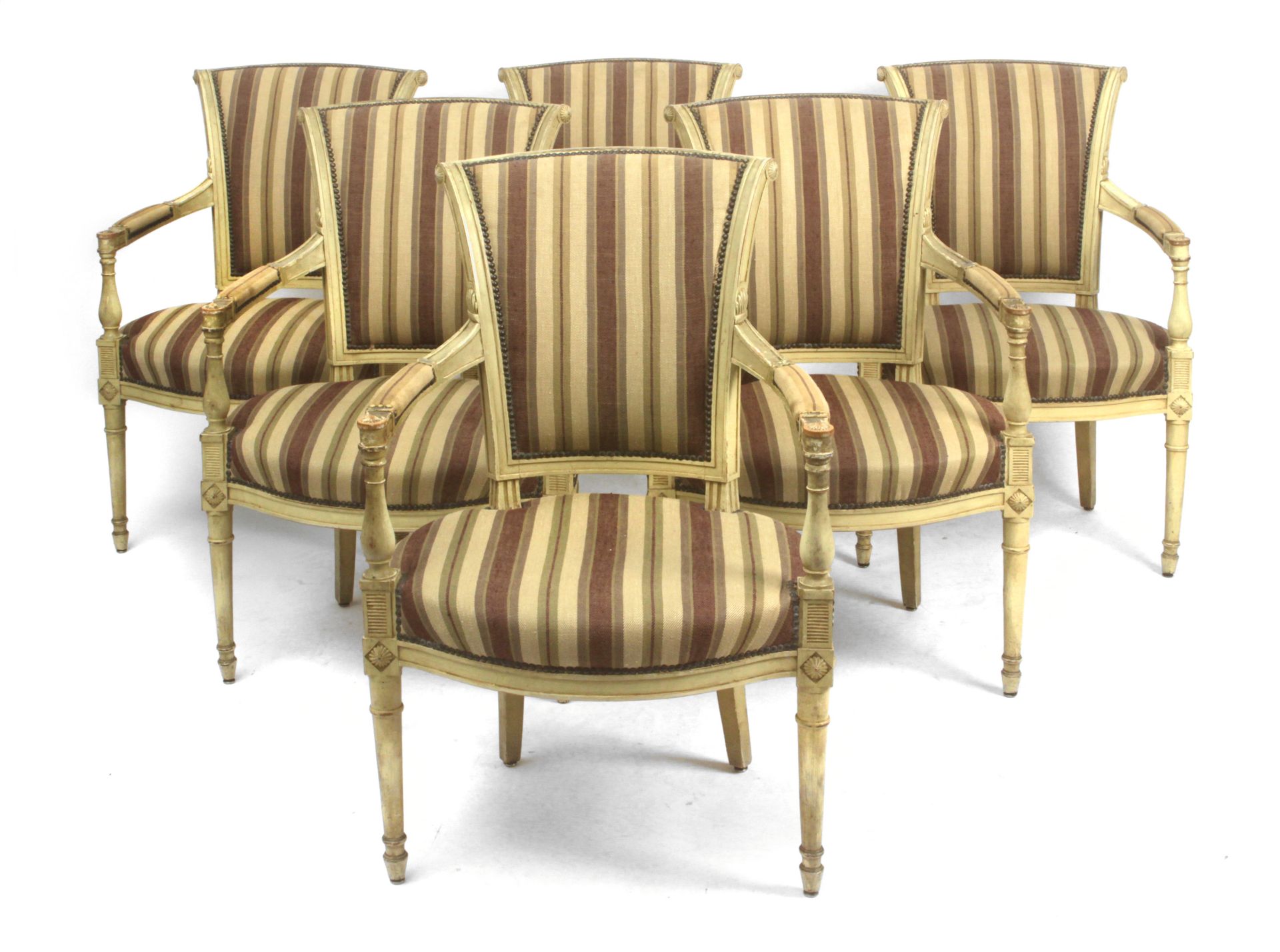 A 20th century Directory's style set of six chairs