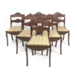A set of six 19th century English mahogany chairs from Victorian period