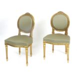A pair of 19th century Louis XV style chairs