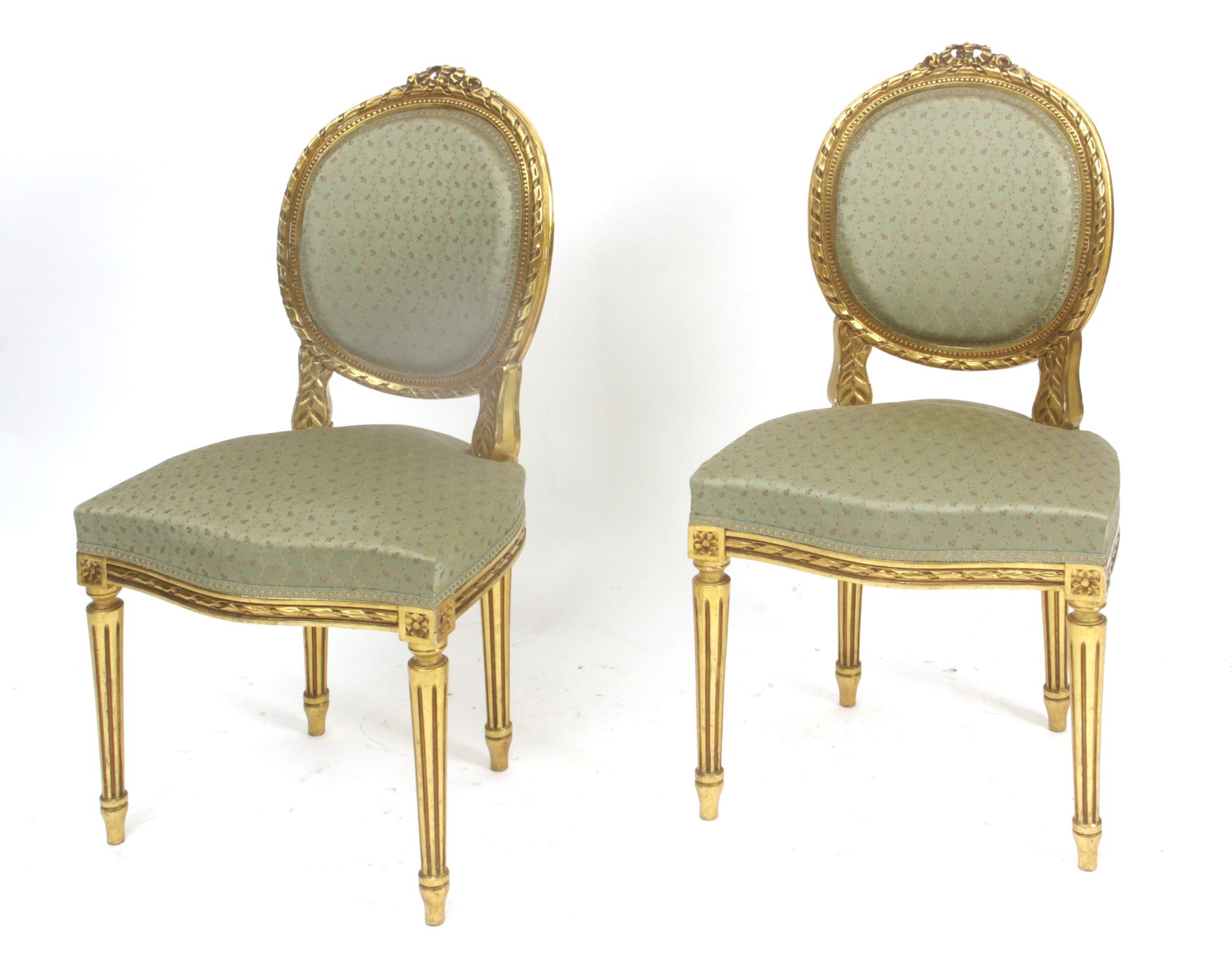 A pair of 19th century Louis XV style chairs