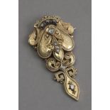 Last quarter of 19th century Alfonsino pendant-brooch