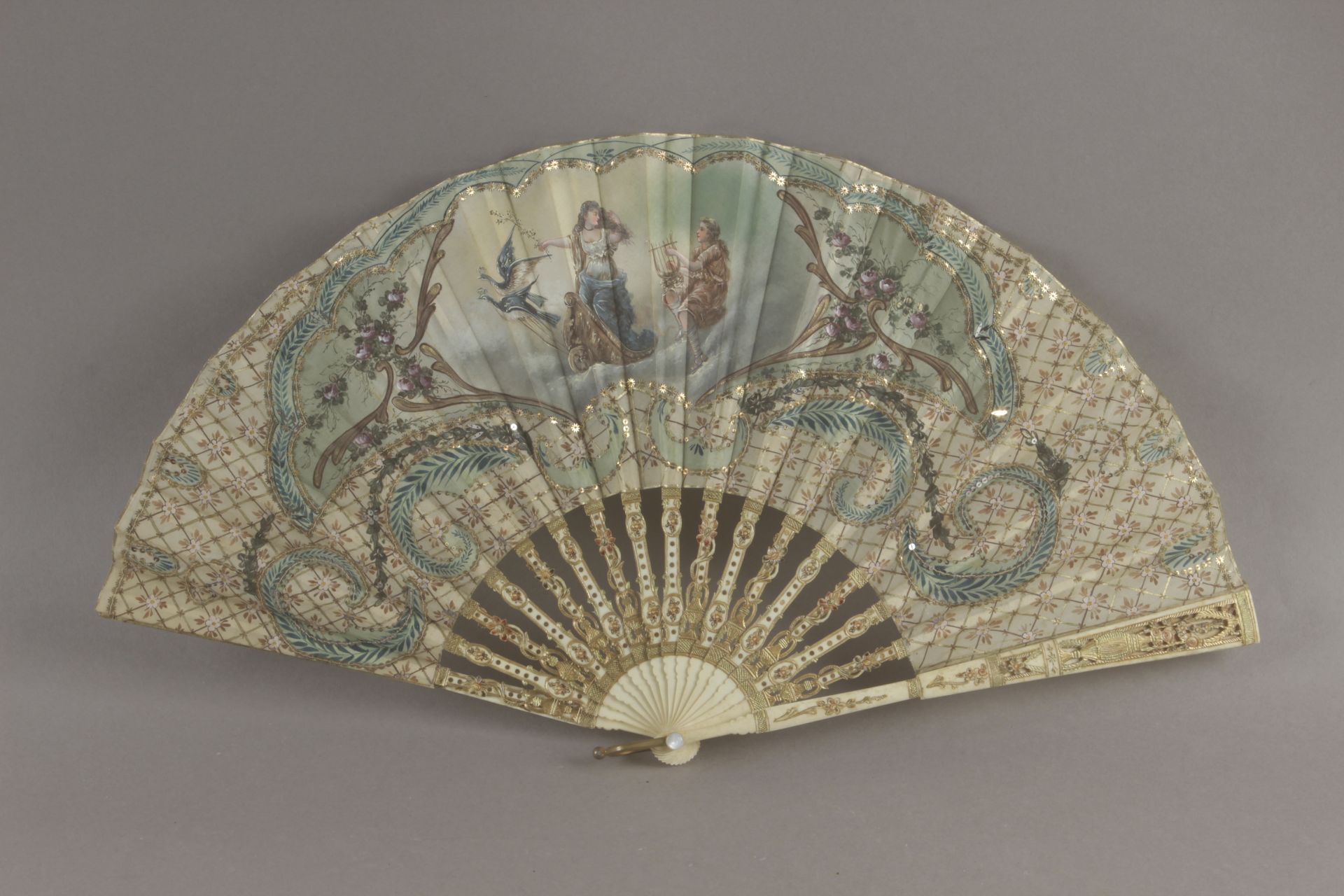 A 19th century French hand fan