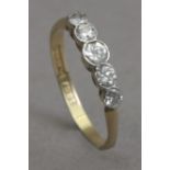 A first third of 20th century five stone diamond ring