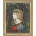 A pre-Raphaelite enamel circa 1900
