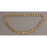 A 19th century Isabelino period necklace in 14k. yellow gold