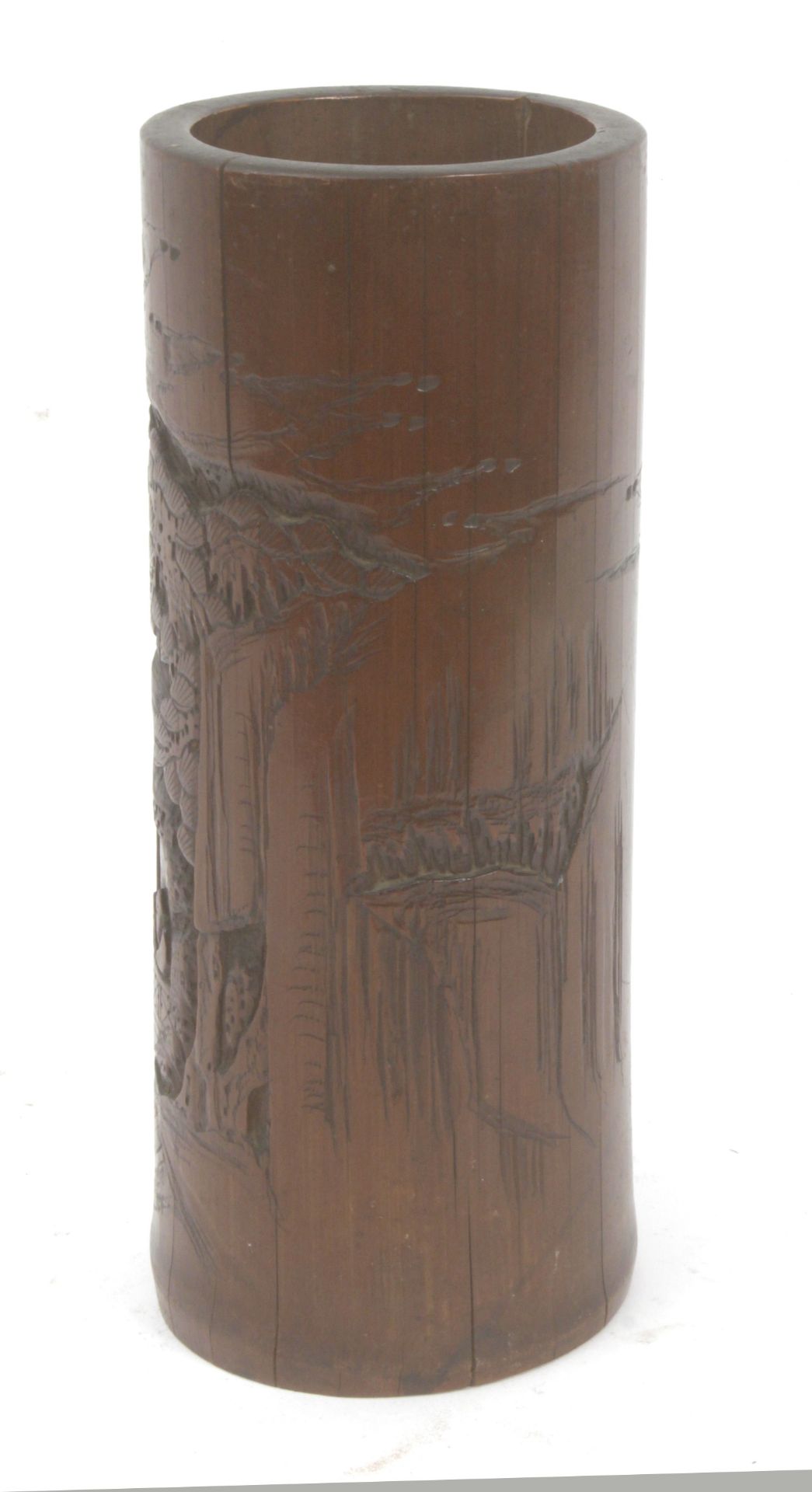 A Chinese brush pot from Qing Dynasty in carved bamboo - Image 4 of 5