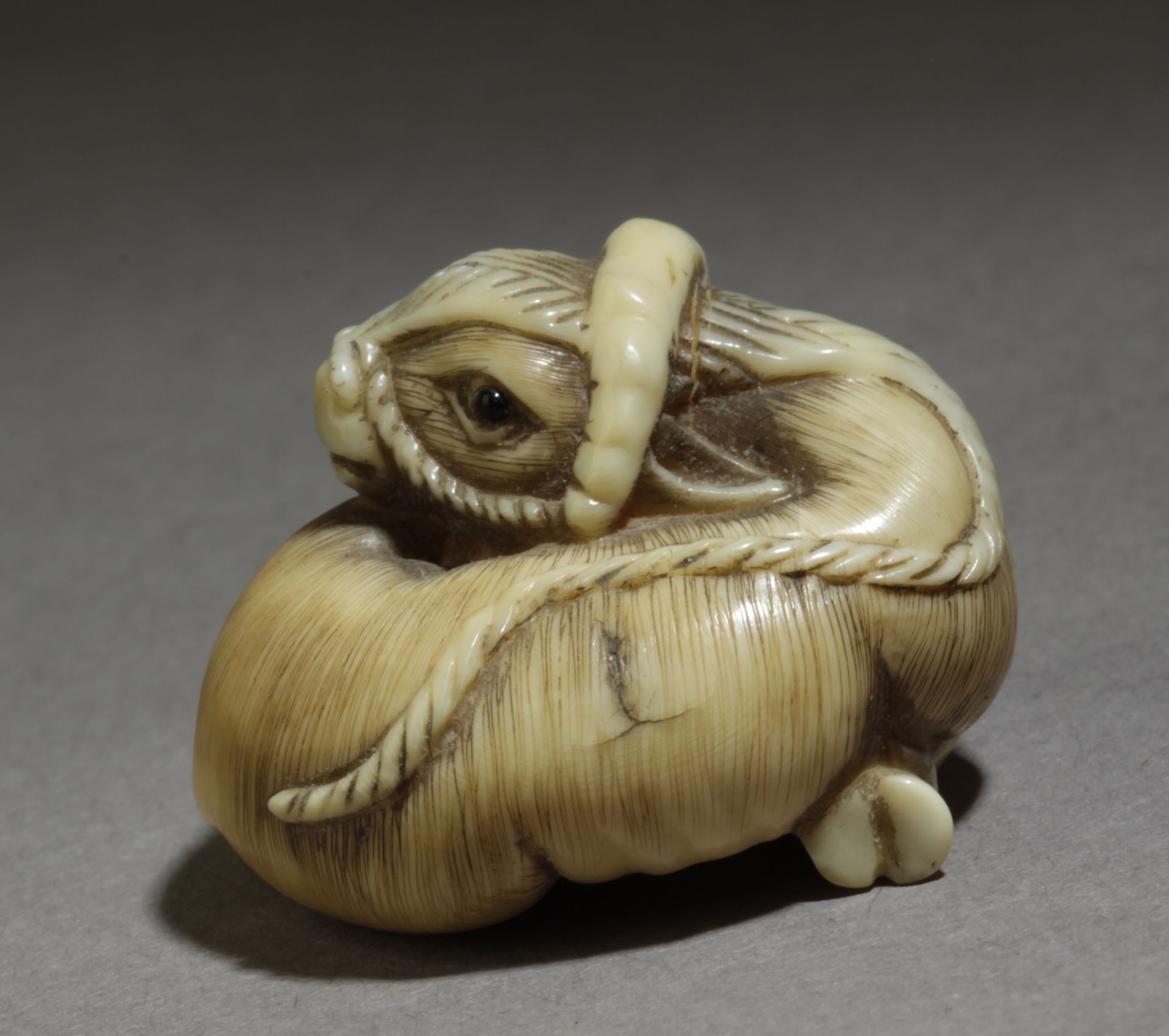 A 19th century Japanese netsuke. Signed Tomozan - Bild 2 aus 6