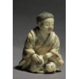 A mid 19th century Japanese netsuke from Meiji period. Signed Gyokomura