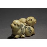 An early 19th century Japanese netsuke from Edo period. Signed Tomotaka?