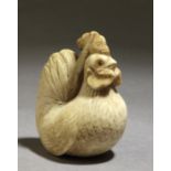 A 19th century Japanese netsuke. Signed Bunho