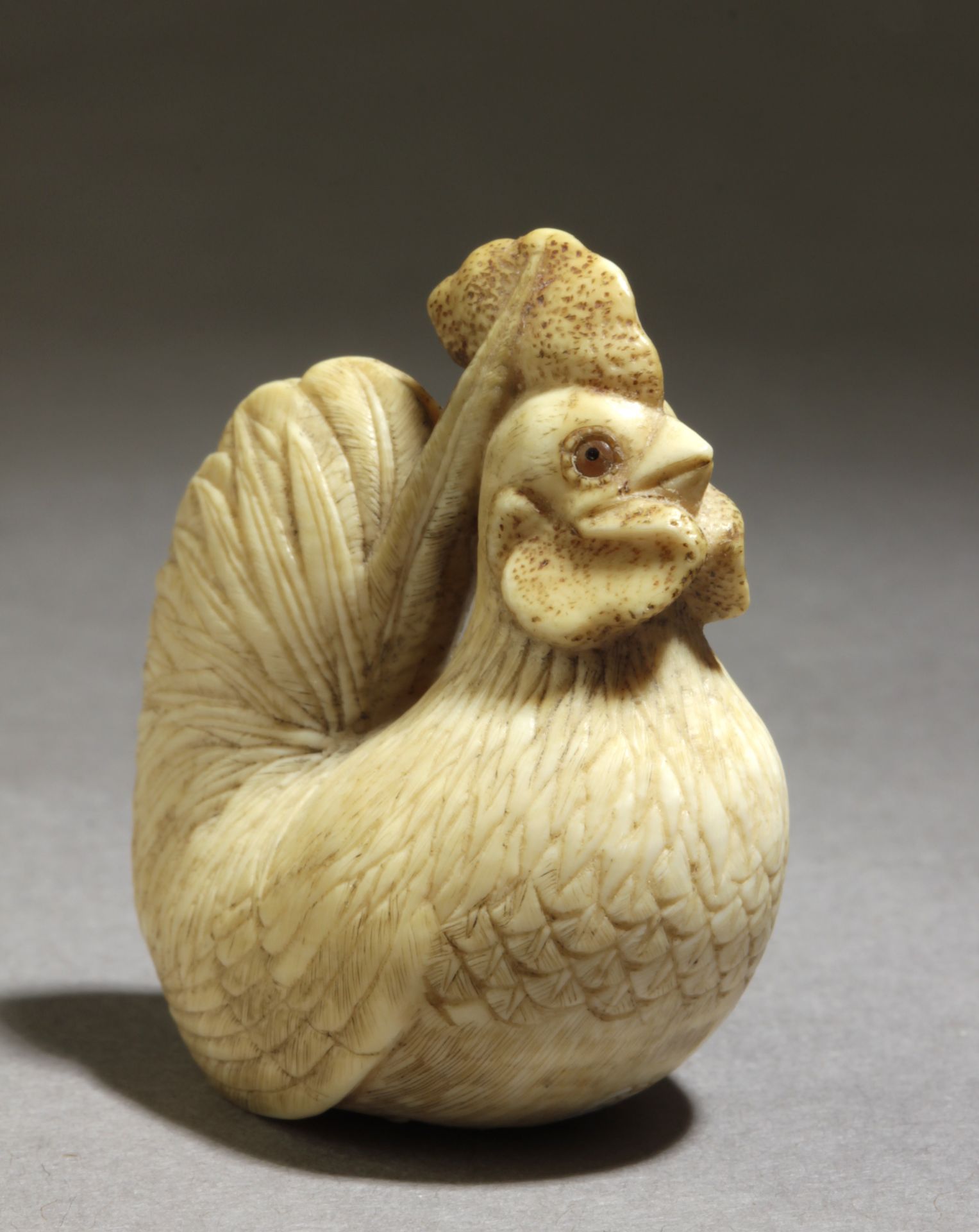 A 19th century Japanese netsuke. Signed Bunho