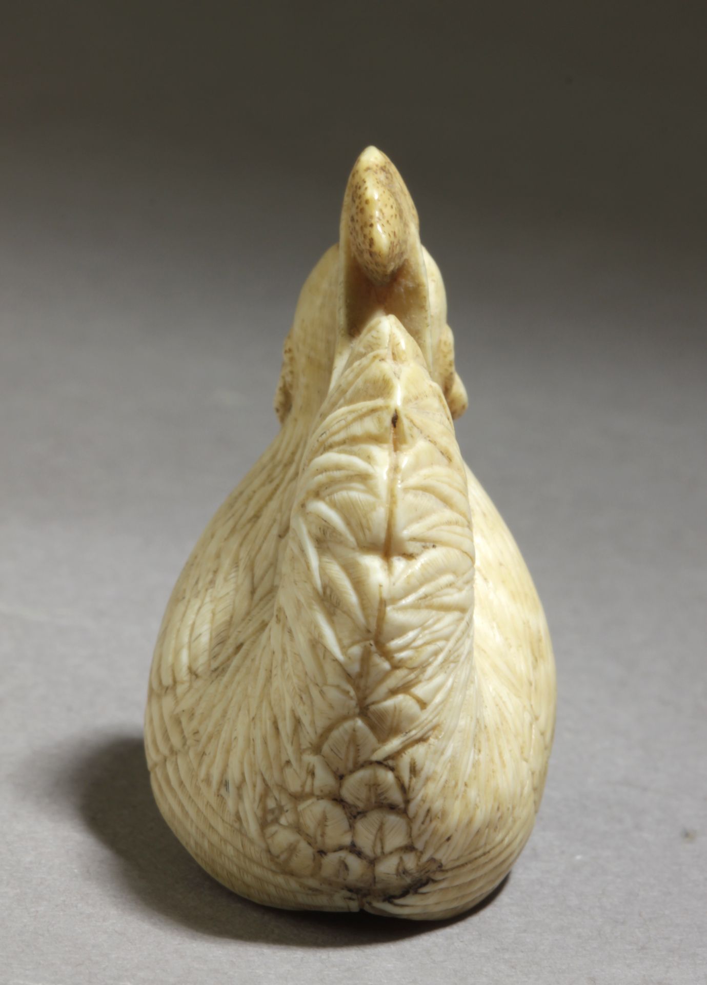 A 19th century Japanese netsuke. Signed Bunho - Image 4 of 7