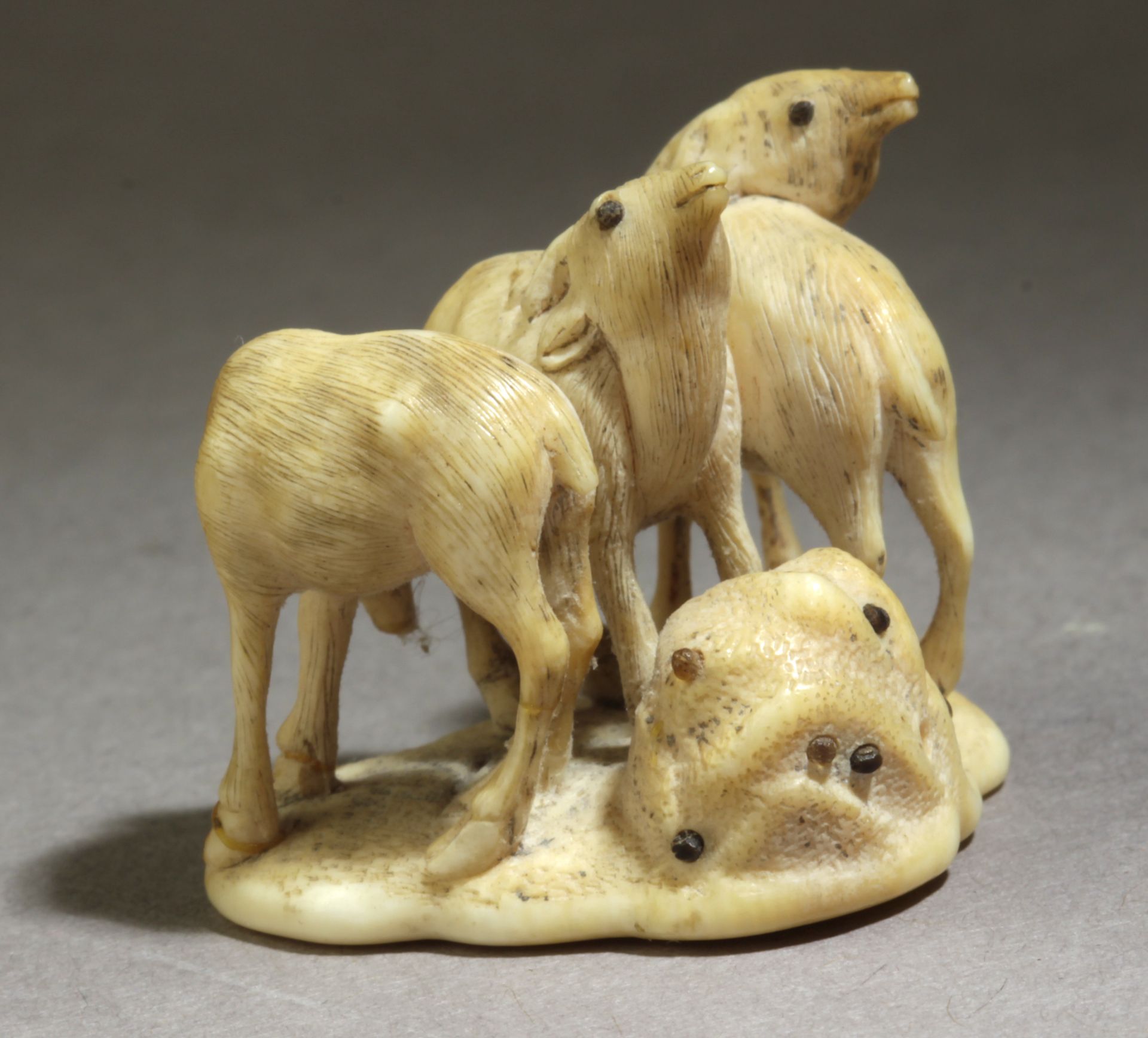 A late 19th century Japanese netsuke from Meiji period. Signed Masayuki