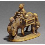 A Japanese netsuke from Meiji period circa 1860-1880. Signed Chousai