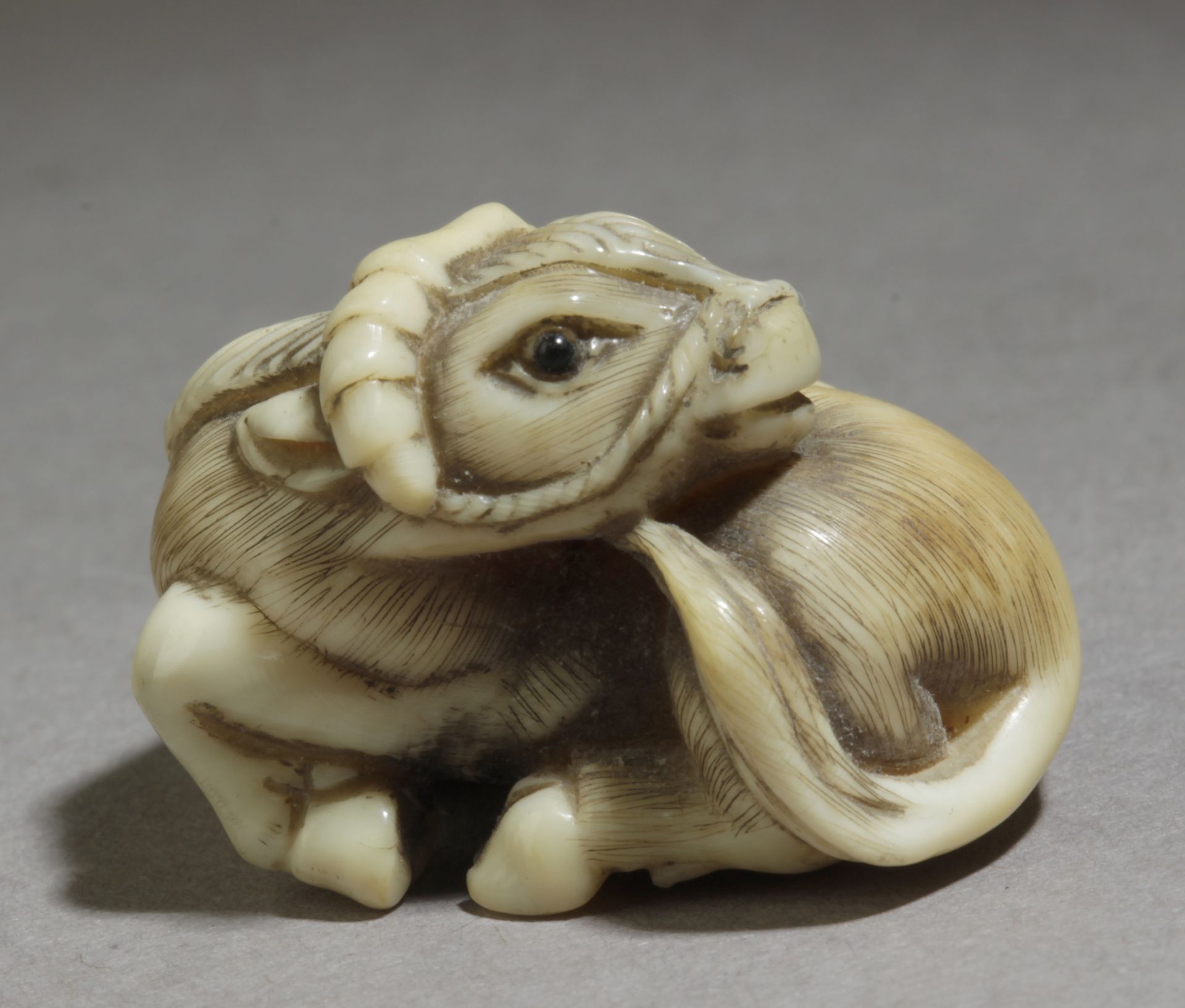 A 19th century Japanese netsuke. Signed Tomozan