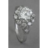 A cluster dimond ring circa 1940 with a 2,25 ct. diamonds approx.