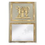 A first half 20th century Neoclassical style troumeau mirror