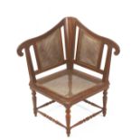 A walnut corner armchairs circa 1900