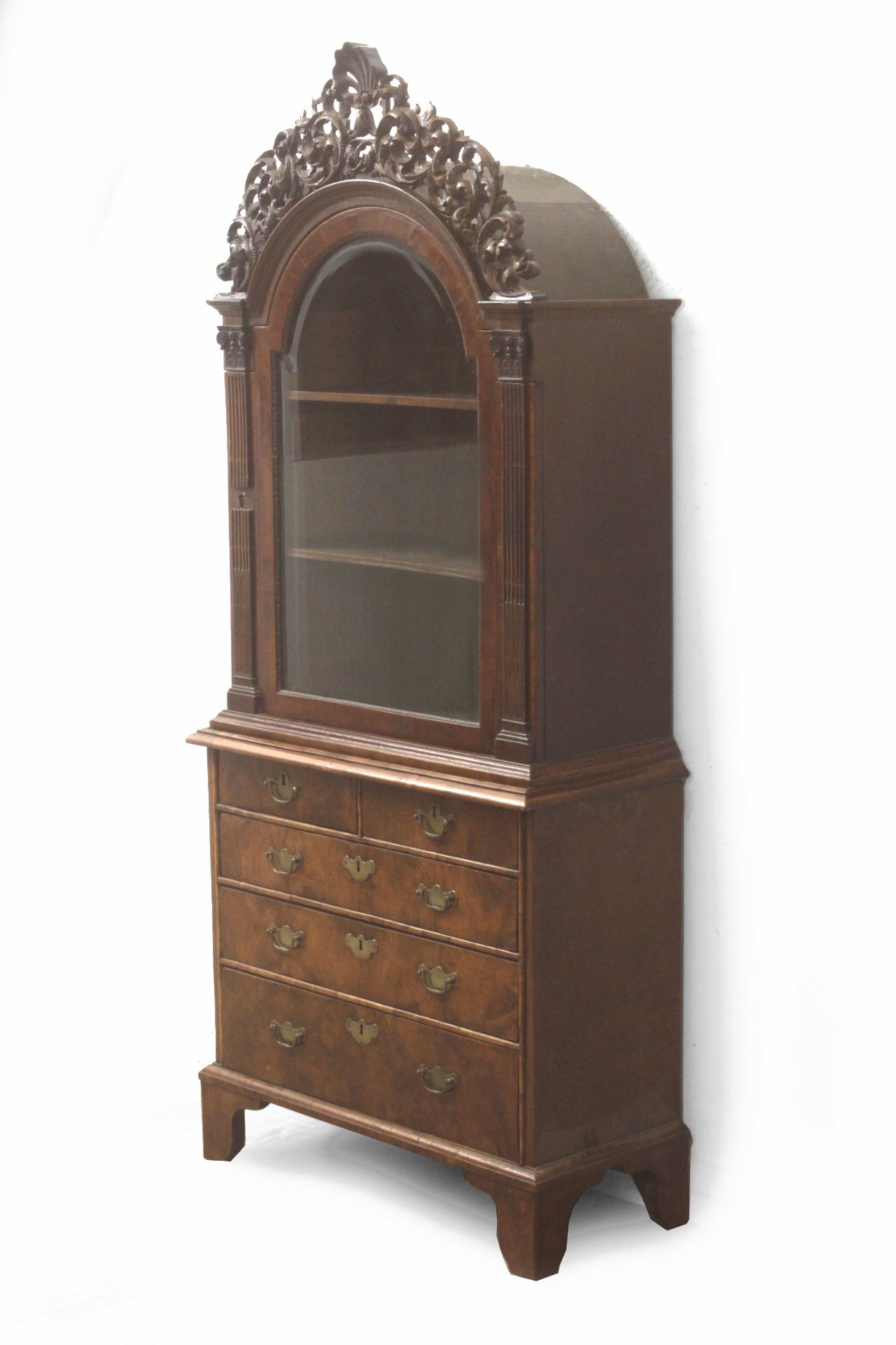 An 18th century Dutch mahogany glass cabinet - Image 2 of 5