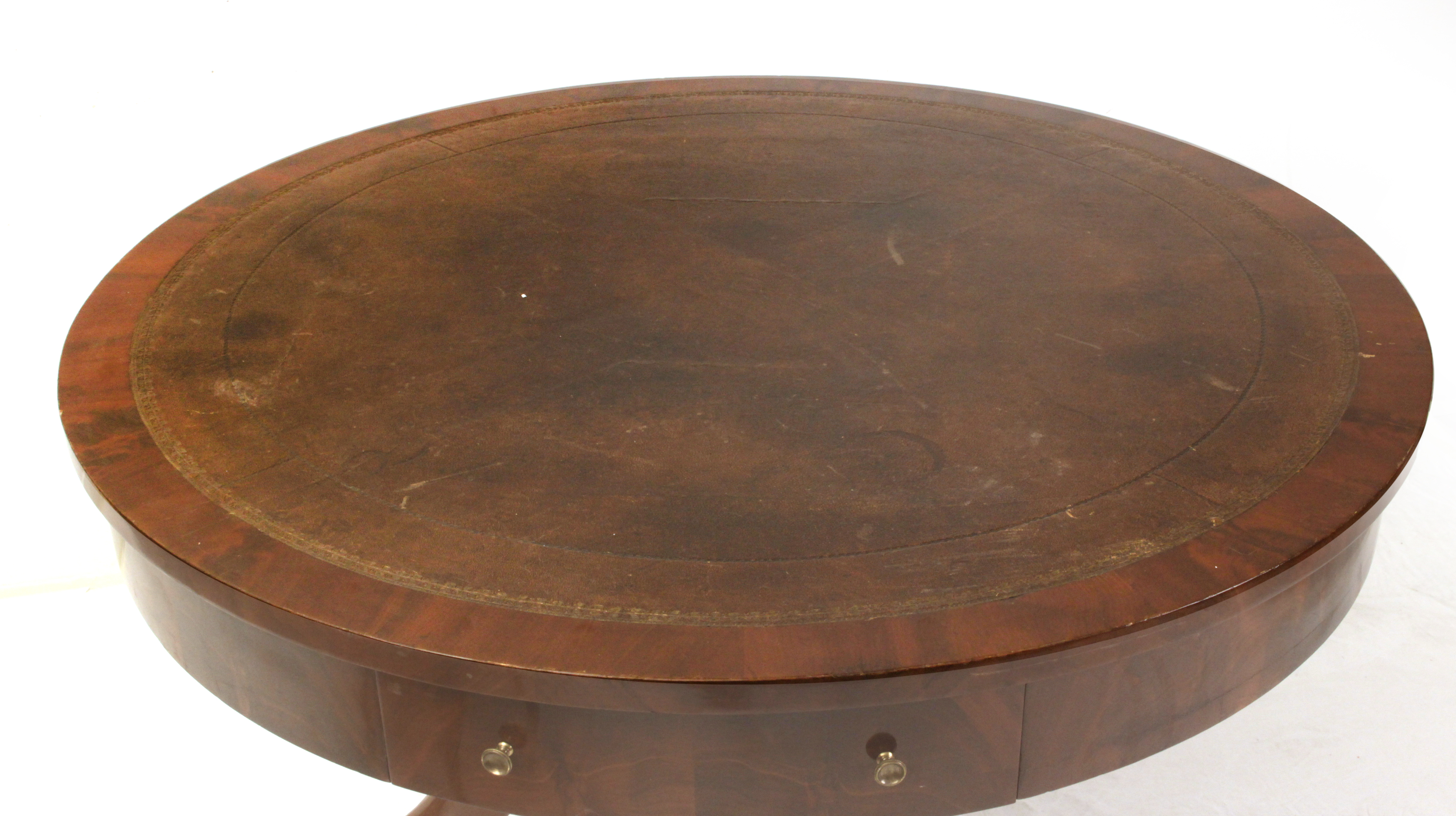 A 19th century French mahogany library table - Image 4 of 5