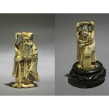 A pair of Chinese ivory sculptures circa 1900