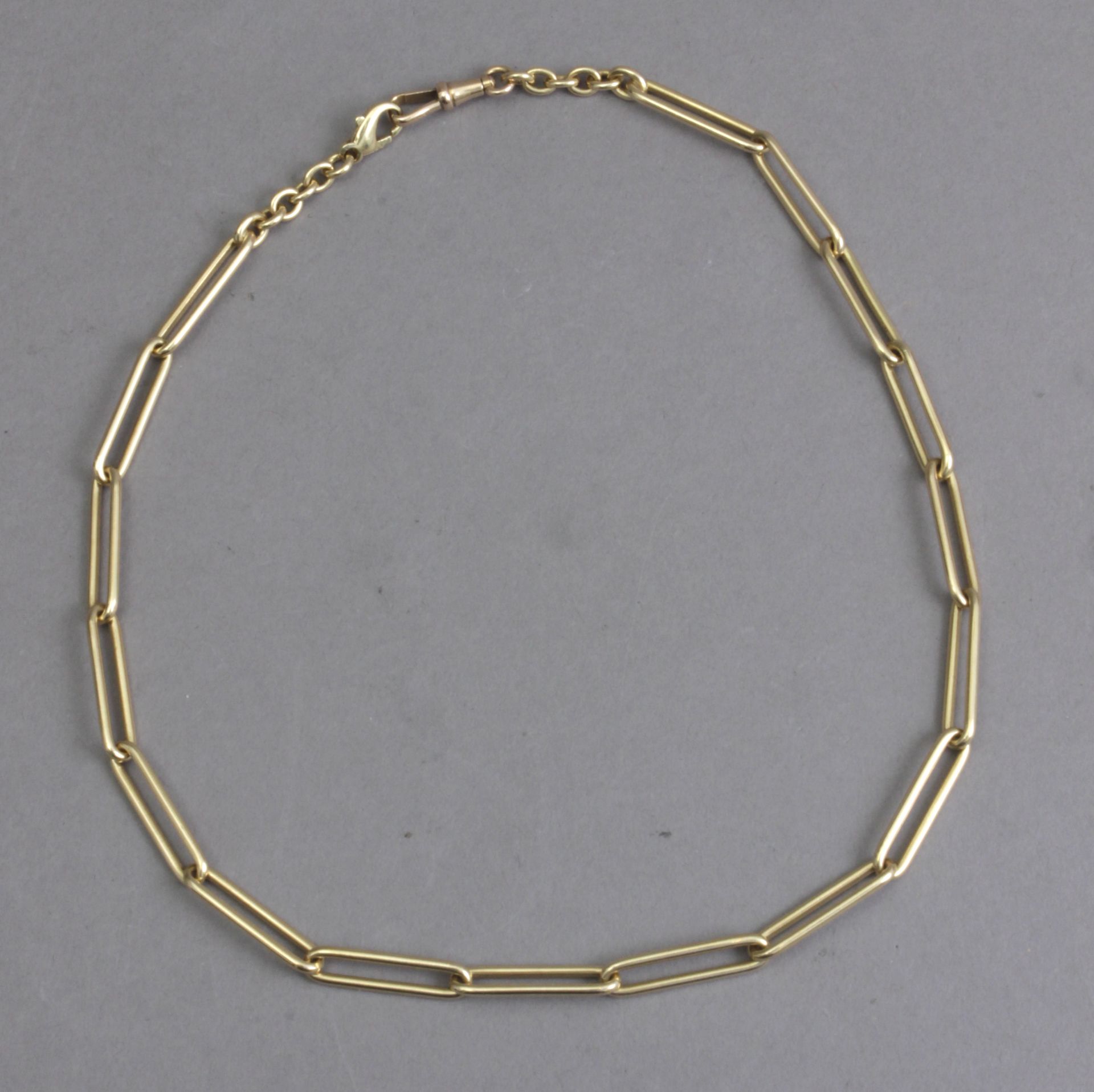 An 18k. yellow gold link necklace - Bild 3 aus 3
