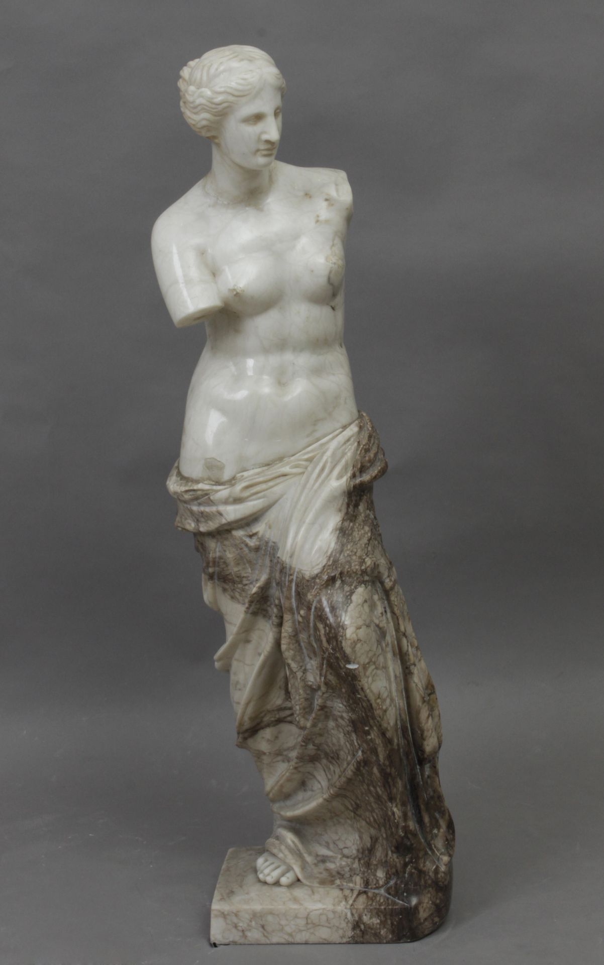 A 19th century grand tour alabaster sculpture of Venus de Milo