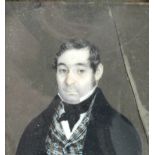 A 19th century portrait miniature of a gentleman