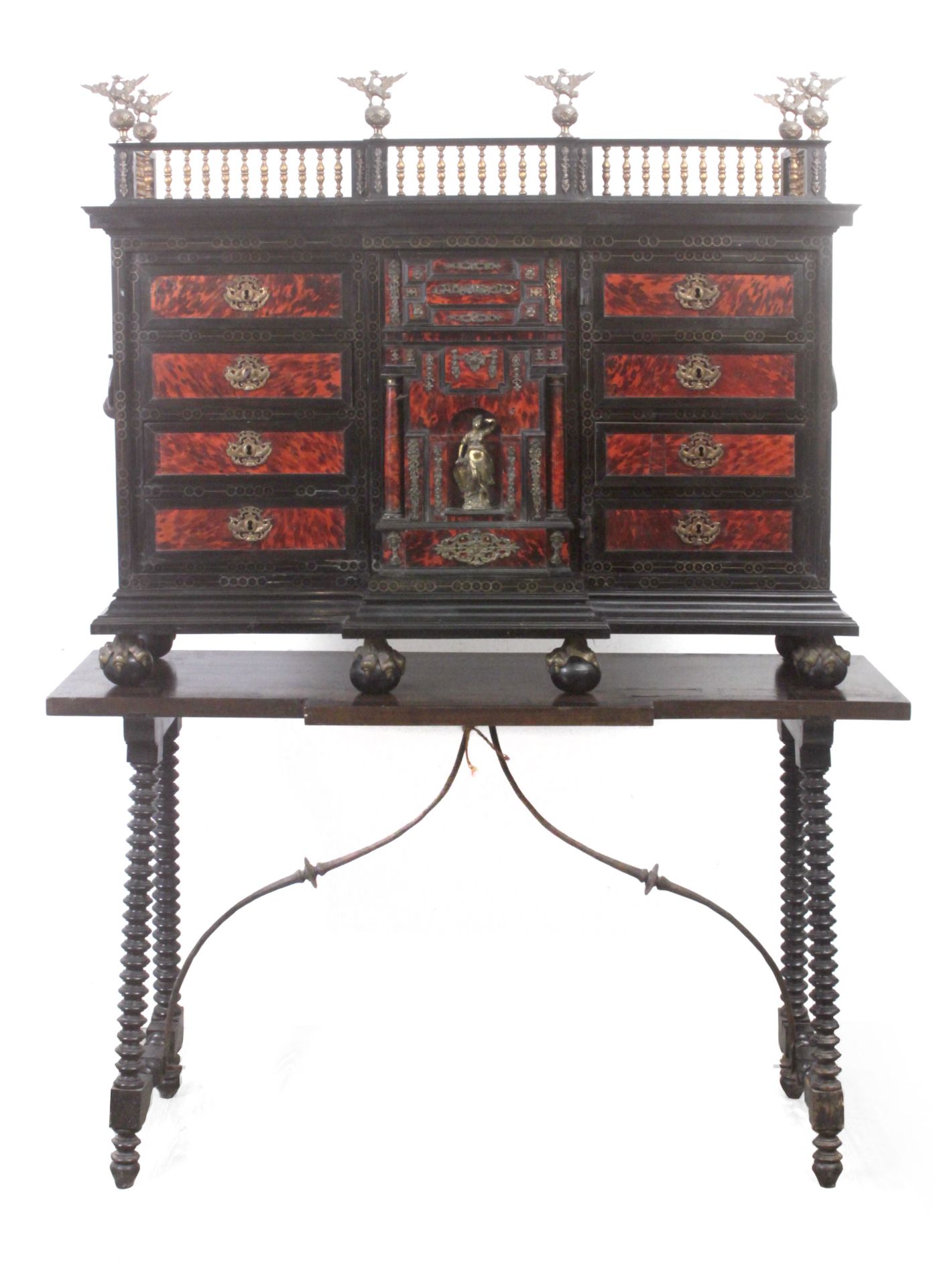 A late 17th century-early 18th century Spanish bargueño filing cabinet