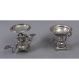 A pair of 19th century Spanish silver braziers (chofetas)