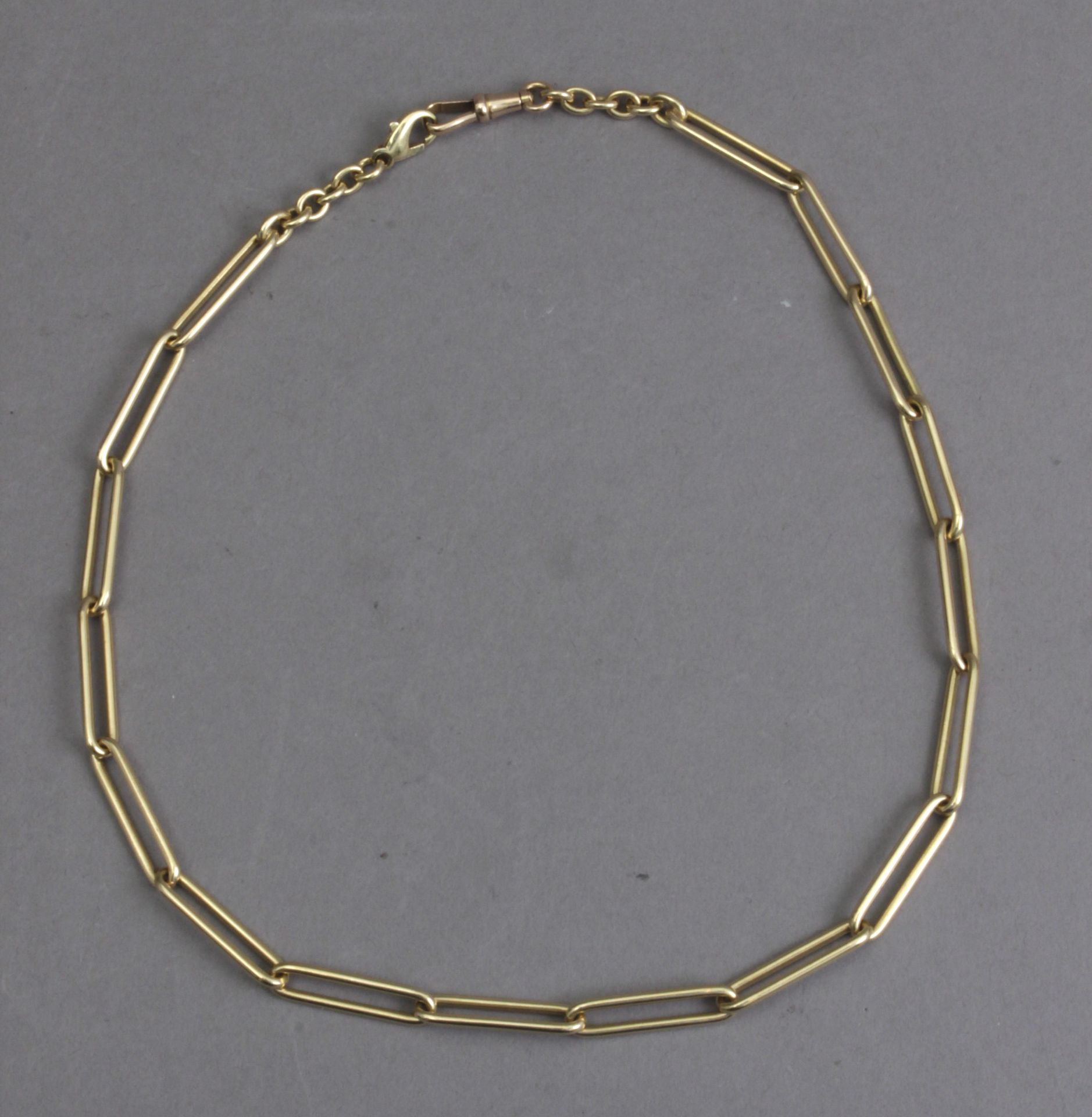 An 18k. yellow gold link necklace