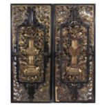 A pair of 20th century Chinese carved wall plaques