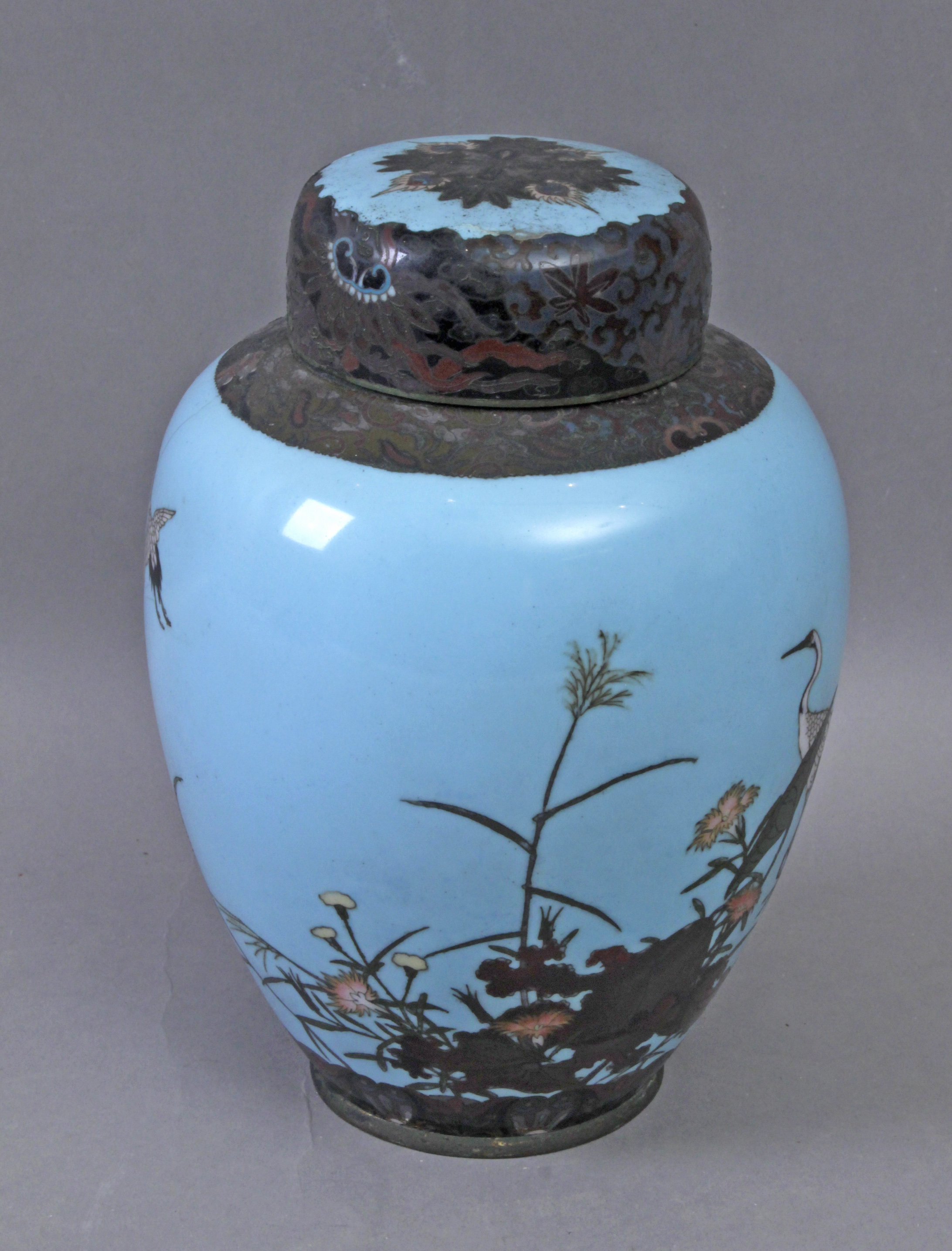 A Japanese tea pot in cloisonné enamel circa 1900 - Image 2 of 3