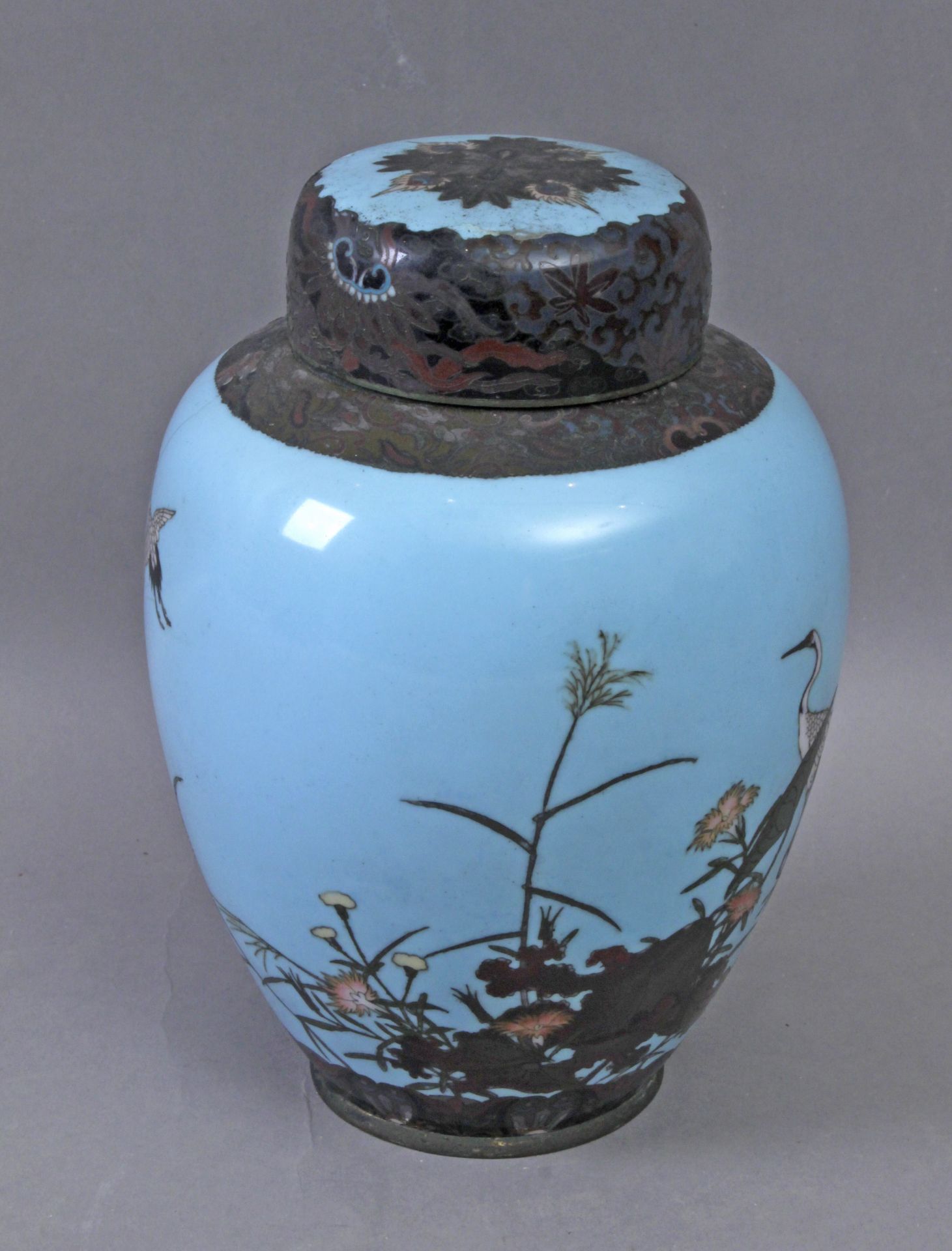 A Japanese tea pot in cloisonné enamel circa 1900 - Image 2 of 3