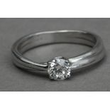 A 0,40 ct. brilliant cut diamond solitaire ring