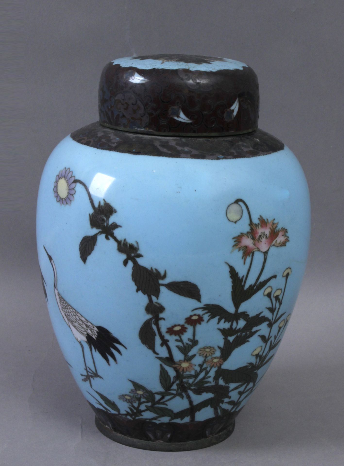 A Japanese tea pot in cloisonné enamel circa 1900