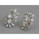 A pair of diamond earrings circa 1950