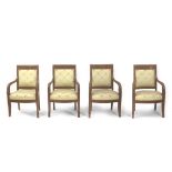 A set of four Empire style chairs