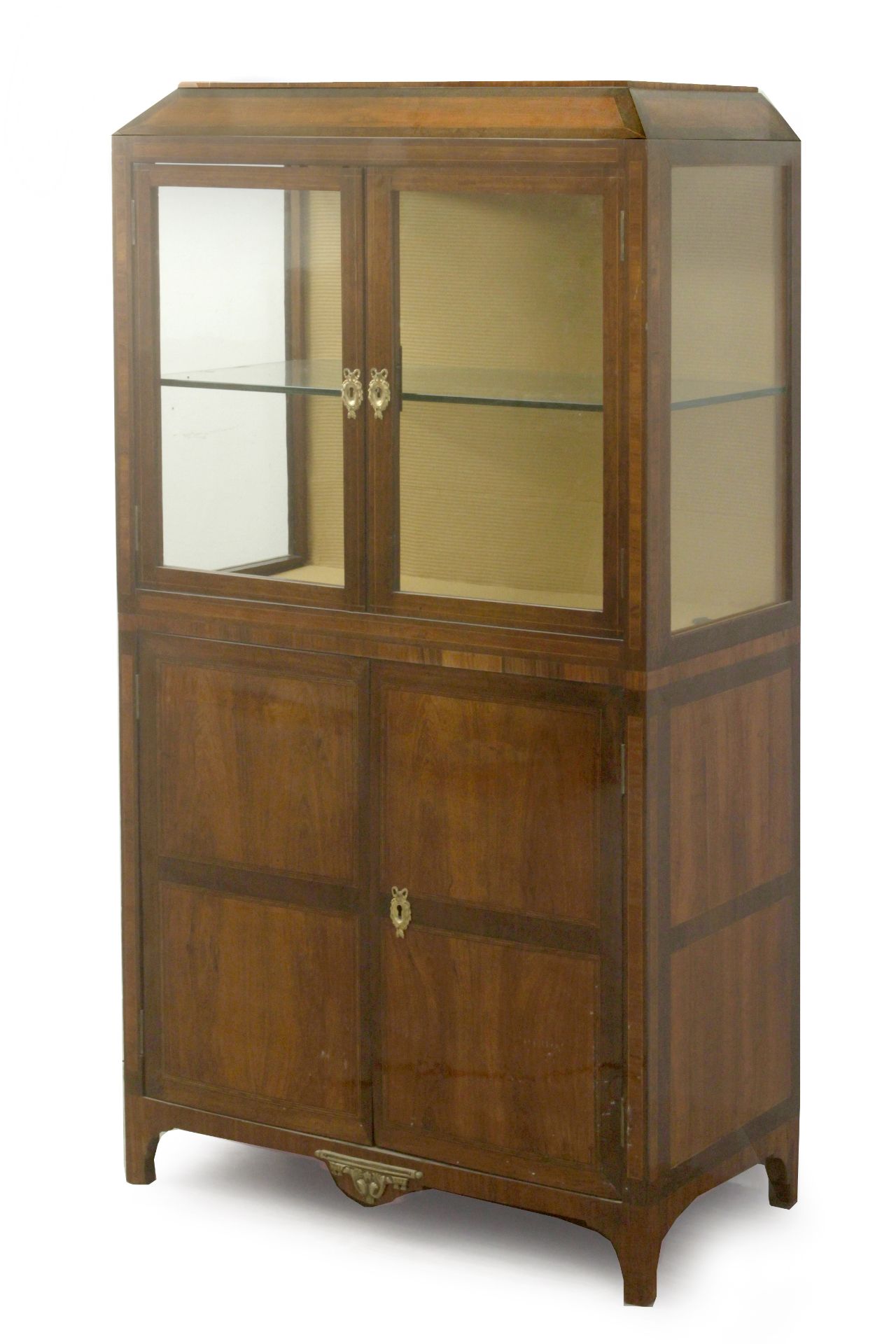 A 19th century French walnut and rosewood glass cabinet - Bild 2 aus 3