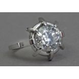A first haf of 20th century 3,5 ct. approx. old brilliant cut diamond solitaire ring