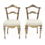 A pair of Louis XVI style chairs circa 1900