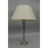 Carreras. A second half 19th century silver table lamp