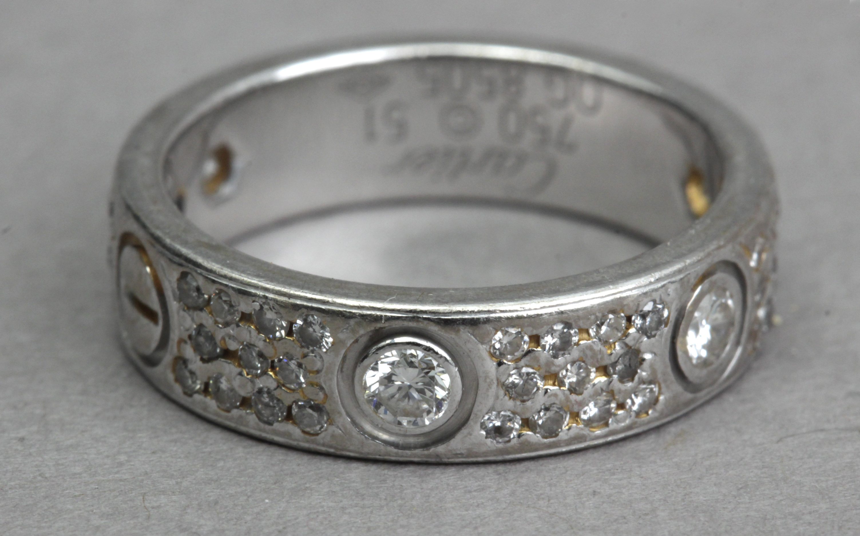 Cartier. Love. Platinum and diamond eternity ring