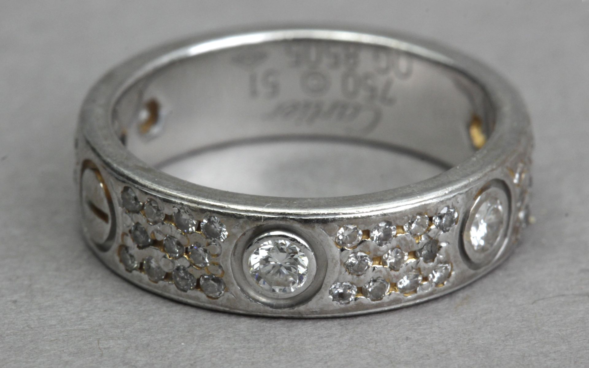 Cartier. Love. Platinum and diamond eternity ring