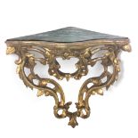 A first half 20th century Neoclassical style polychromed console table