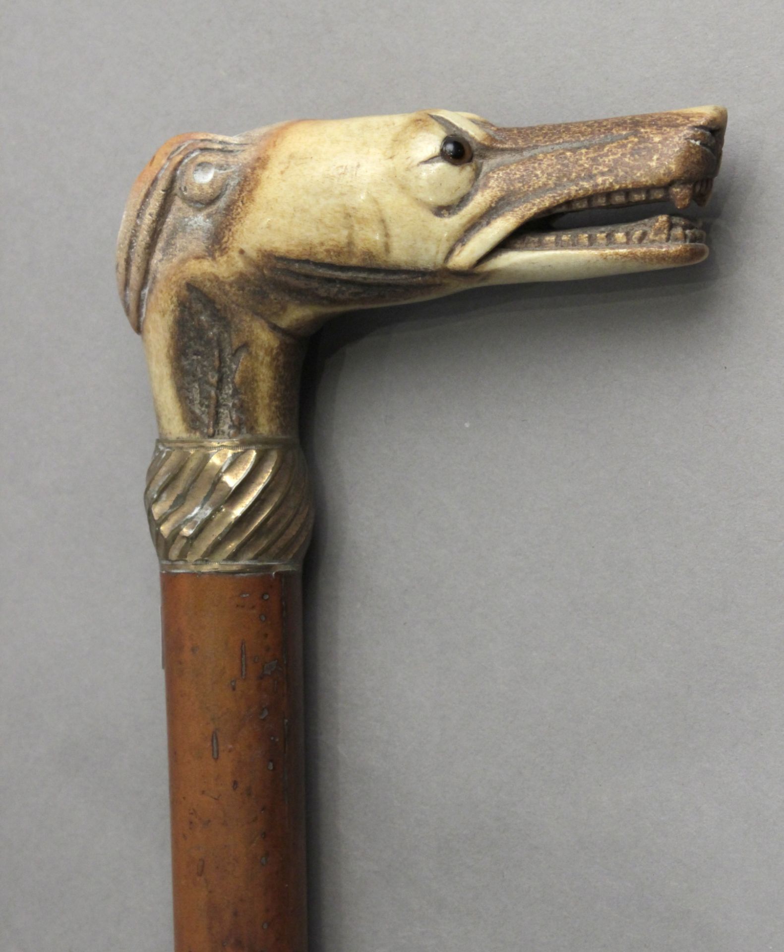 A 19th century English walking stick.