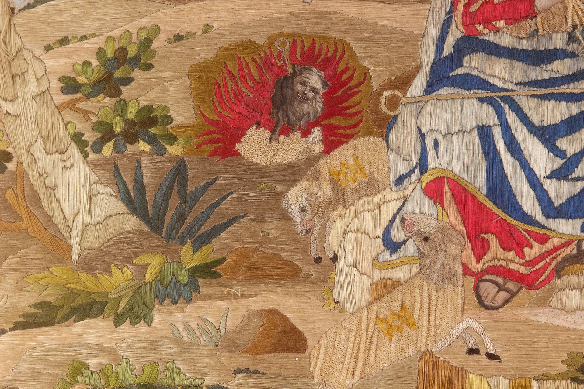 A pair of Spanish embroideries circa 1850-1870 - Image 5 of 6