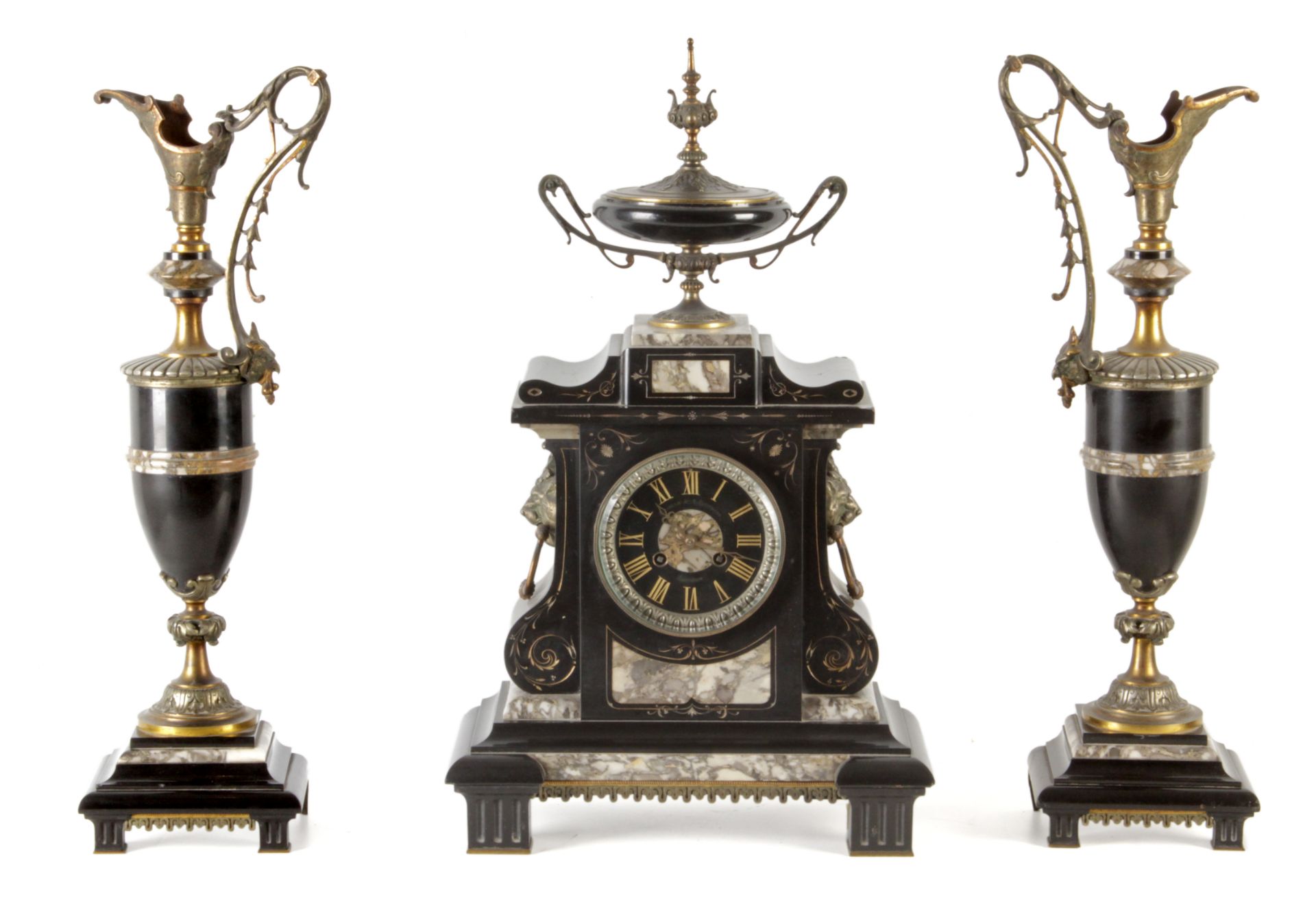 A 19th century French Napoleon III period mantel clock